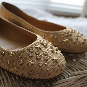 Gold Ballet Flats